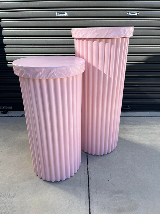 Pink Ripple Plinths