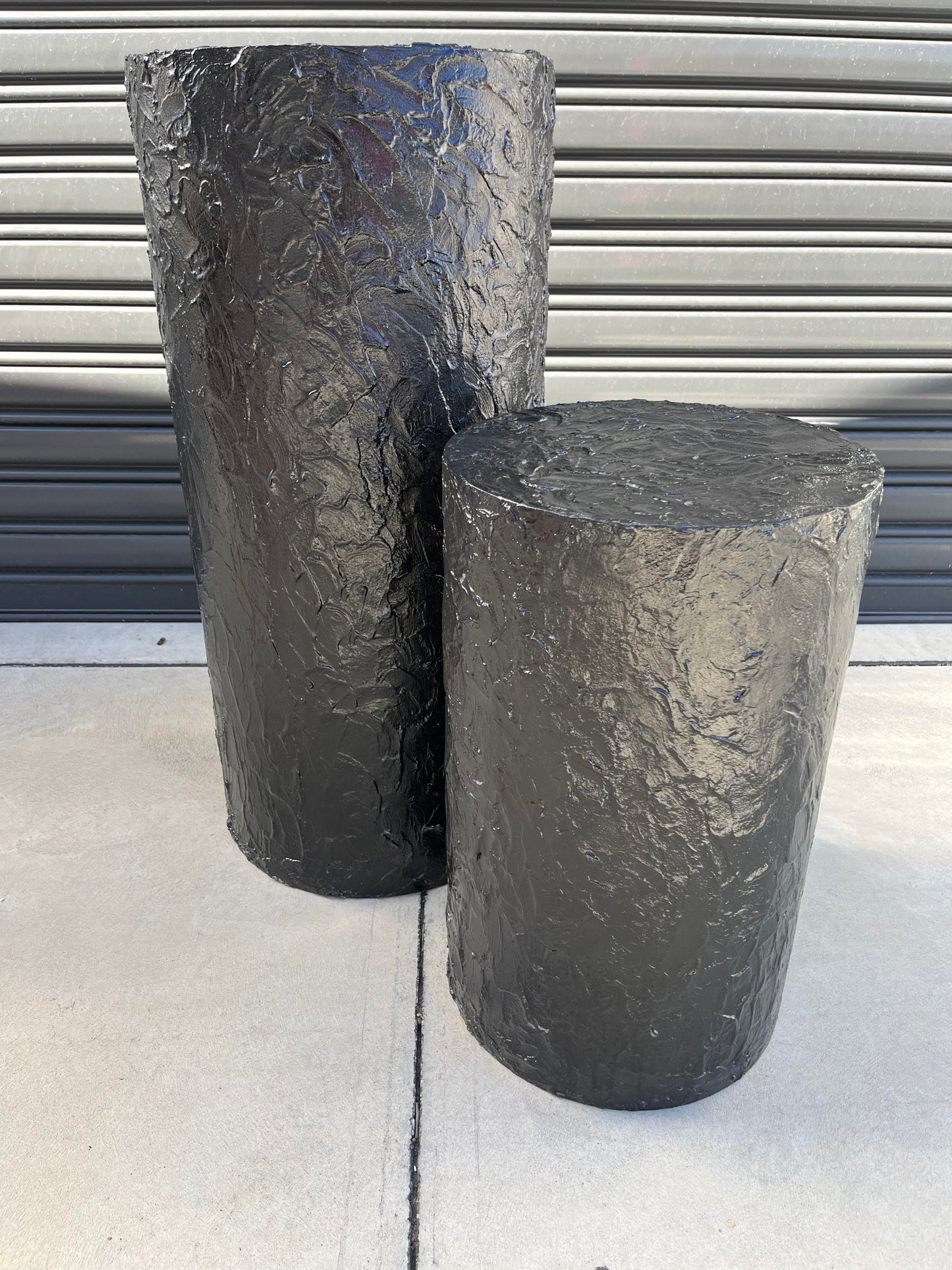 Black Textured Plinths