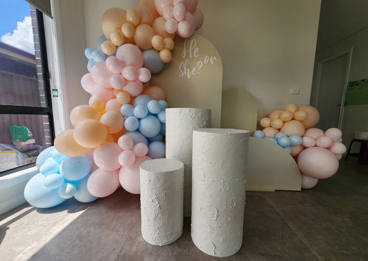 White Textured Plinths