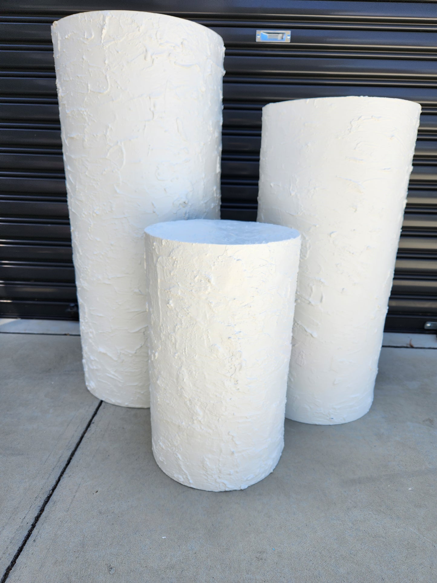 White Textured Plinths