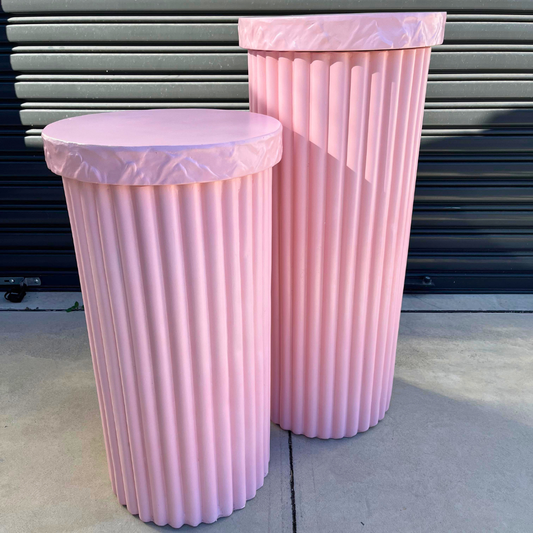 Pink Ripple Plinths