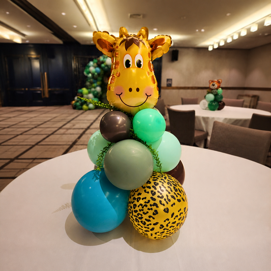 Table top with foil balloon