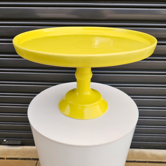 Yellow 30cm cake stand