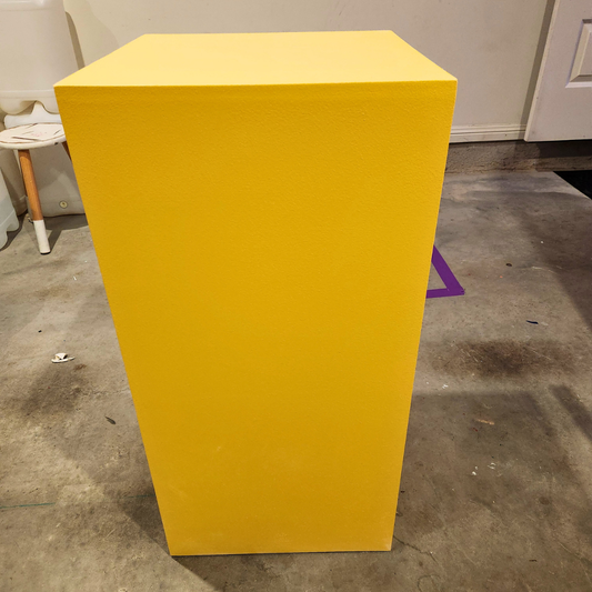 Yellow square plinth